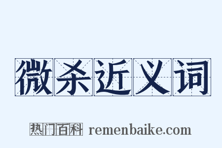 微杀近义词是什么意思的图片